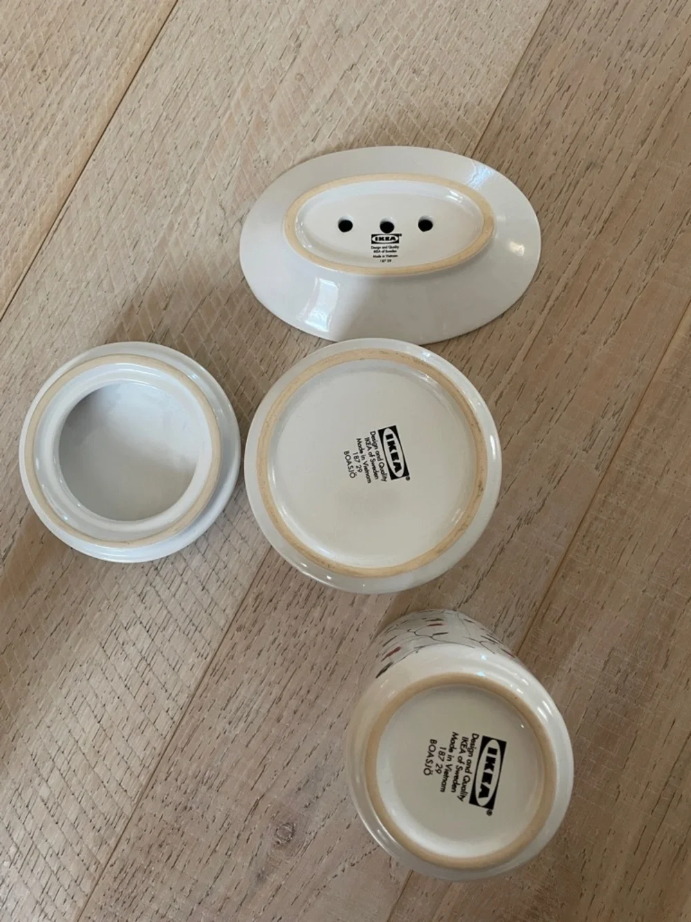 IKEA Bath set ceramic floral